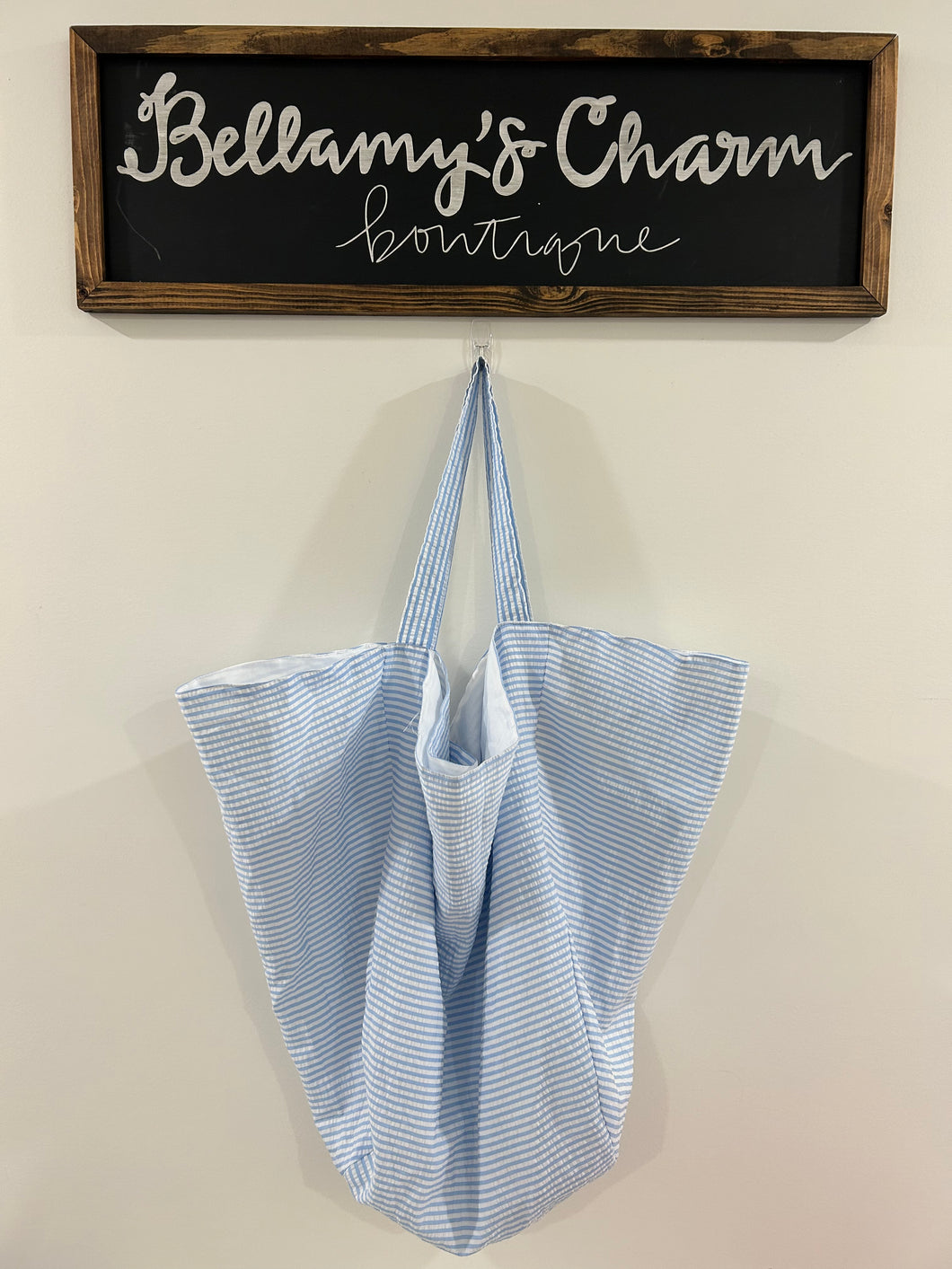 Seersucker Tote Bag