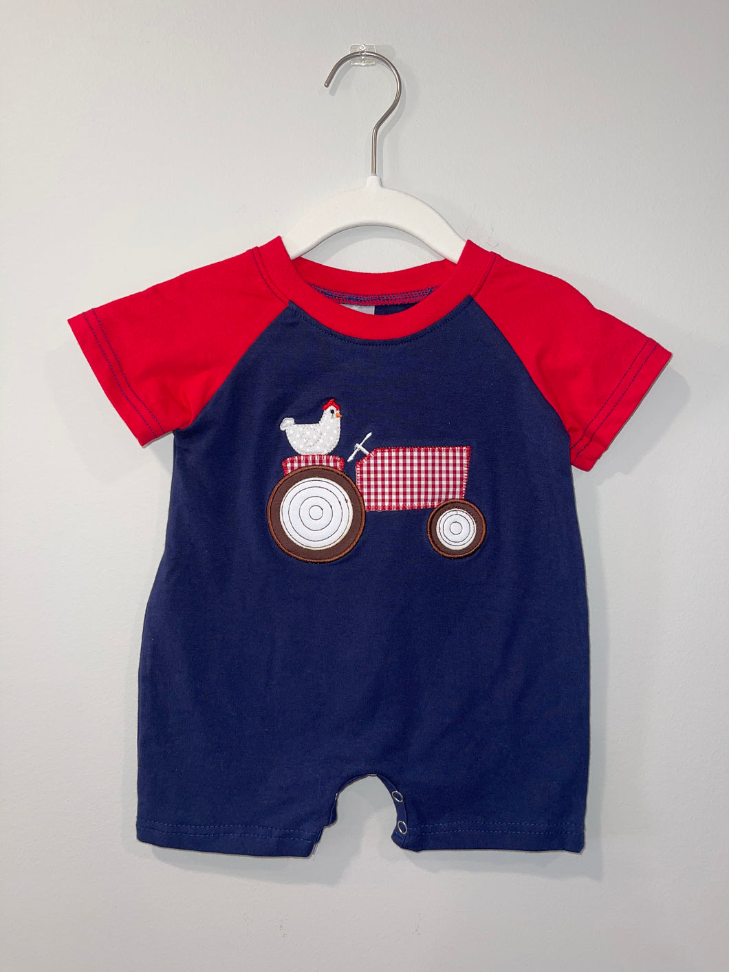 Boys Chicken Tractor Romper