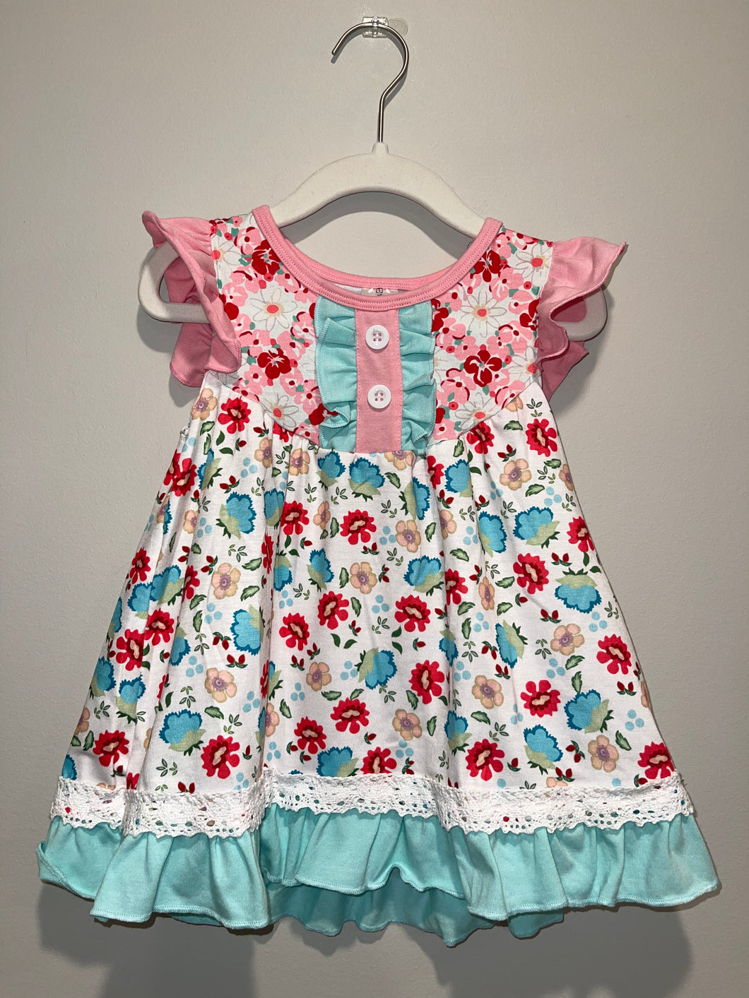 Mint Floral Flutter Set