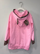 Load image into Gallery viewer, Pink Hoodie Set w/ Cheetah Trim
