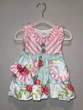 Load image into Gallery viewer, Striped Mint Floral Set
